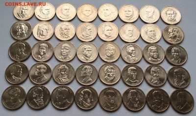полный набор США 1$ доллар серия Президенты 40 шт дворы разн - IMG_3371.JPG