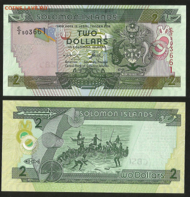 Соломоновы острова 2 доллара 2004 г пресс с 1 рубля - 13.12 - 48
