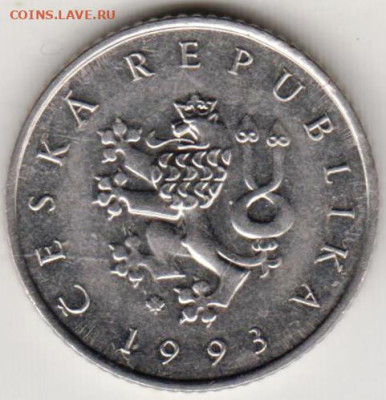 ЧЕХИЯ 1 крона 1993 г. до 16.12.22 г. в 23.00 - 002