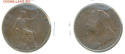 Великобритания 1 пенни, 1898 с рубля; до 14.12 - Brit1p1898
