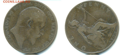 Великобритания 1 пенни, 1901 с рубля; до 14.12 - Brit1p1901