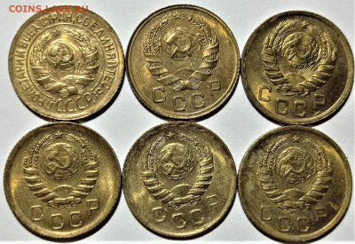 1 копейка 1934,1936,1937,1938,1939,1941 UNC. До 15.12.22 - 2