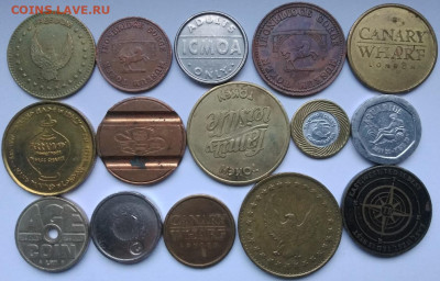 ФИКС лот из 15 иностранных жетонов №2 до 15.12.2022 22-00 мс - Жетоны 15 шт  №2 2