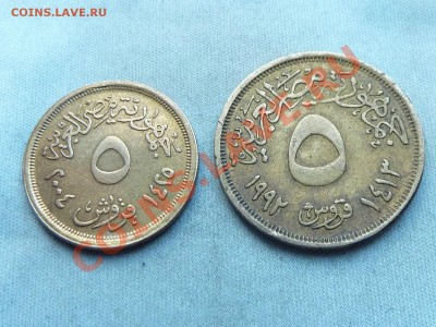 ЕГИПЕТ 5 PIASTRES - 2 монеты разные ВАЗА до 11.12.11в 22-00 - MEMO0069.JPG