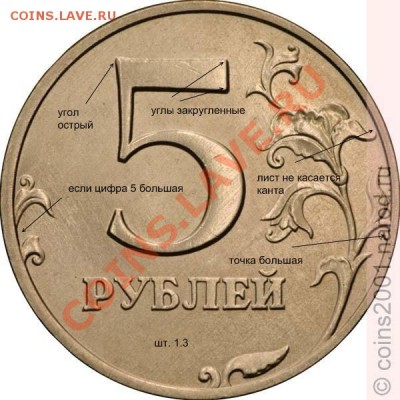 5 рублей 2008 г  помогите определить шт. - 5r1-3