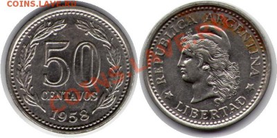 >L< Аргентина 50 сентав 1958 до 10.12.11 16:00 - Аргентина_50_сентав_58