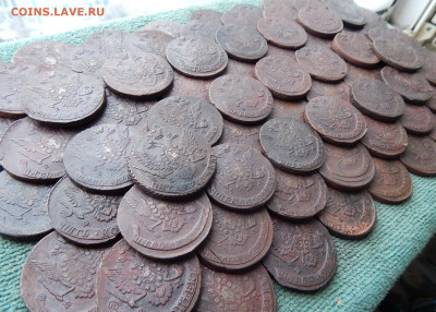 100 кладовых пятаков ЕМ Екатерины 2, 1763-1795 ем цена фикс - 100-03-7