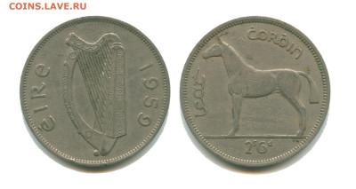 2 кроны 1959, до 22.00 мск, 16.12.2022 - ирландия 1 2 кроны 1959