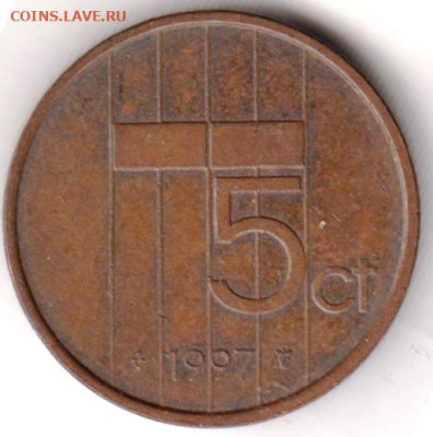 НИДЕРЛАНДЫ 5 центов 1997 г. до 21.12.22 г. в 23.00 - 122