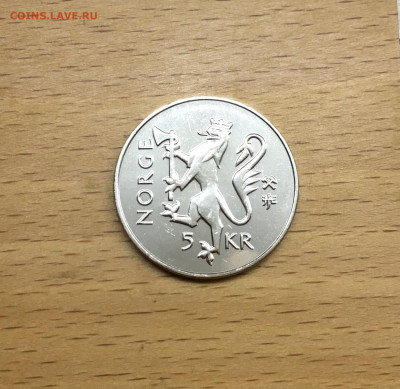 Норвегия 5 крон 1997 350 лет Норвежской почтовой службе - IMG_3799.JPG