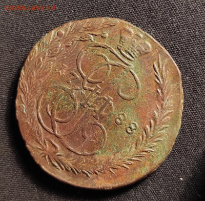5 копеек 1788г ем.  Перечекан ? - 88.2