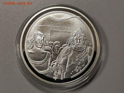 Н.Зеландия 1дол 2003 Власт. Колец- Коронация Арагорна, Ag925 - ЯЯ ВК Коронация Арагорна-1