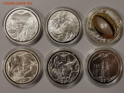 1дол 2003 Н.Зеландия "Властелин Колец" (6шт), Ag925, RAR - ЯЯ Власталин Колец-2