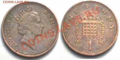 Великобритания 1  PENNY 1997г. до 12.12.11 в 22:00 МСК - 1p1997