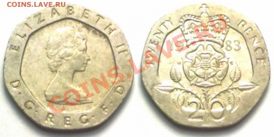 Великобритания 20  PENNY 1983г. до 12.12.11 в 22:00 МСК - 20p1983