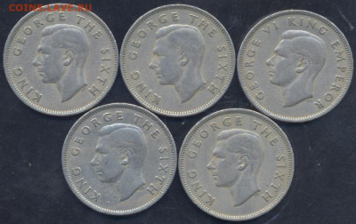 ФИКС. Новая Зеландия 1 шиллинг 1947-1951 г. 19 .12.2022 г. 2 - флорины 1