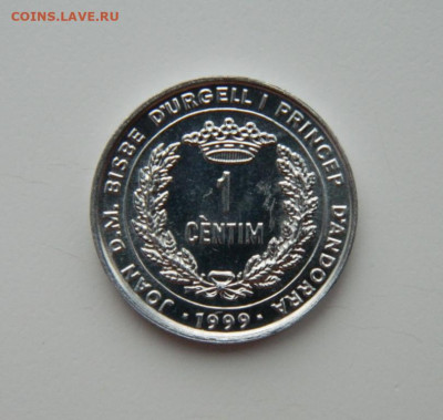 Андорра 1 сентим 1999 г. (Юбилейная) ФАО до 22.12.22 - DSCN5407.JPG