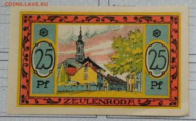 Нотгельд 25 пфеннигов 1921 года Zeulenroda до 22.12.2022 - IMG_20221217_231517