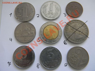 Продам простые иностранные монеты по 10р - 1