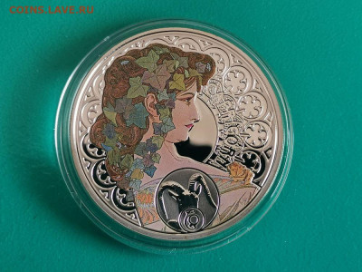 1дол 2010 Ниуэ- Зодиак А.Мухи - Козерог, серебро - Я Муха-Козерог-1