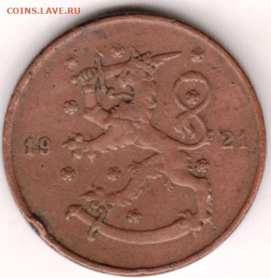 ФИНЛЯДИЯ 10 пенни 1921 г. до 01.01.23 г. в 23.00 - 030