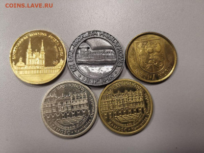Жетоны Польша 5шт, до 02.01 - Жетоны Польша-1