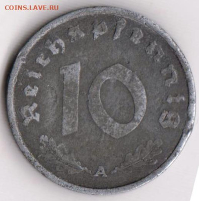 ГЕРМАНИЯ 10 пфеннигов 1940 г. до 03.01.23 г. в 23.00 - 040