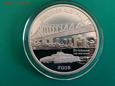 1дол 2008 Австралия- Брисбен мост, серебро, до 03.01 - ЯЯ Открой Брисбен-1