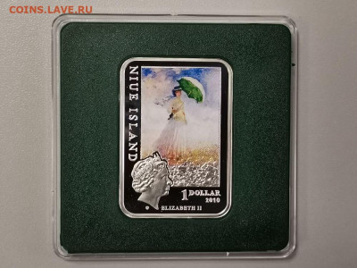 1 доллар 2010 Ниуэ- Клод Моне, Ag999, до 06.01 - ЯЯ Художн- Моне-2