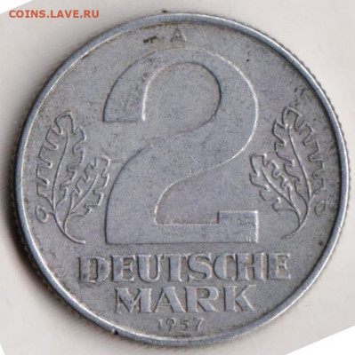 ГДР 2 марки 1957 г. до 06.01.23 г. в 23.00 - 066