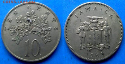Ямайка - 10 центов 1969 года до 08.01 - Ямайка 10 центов, 1969