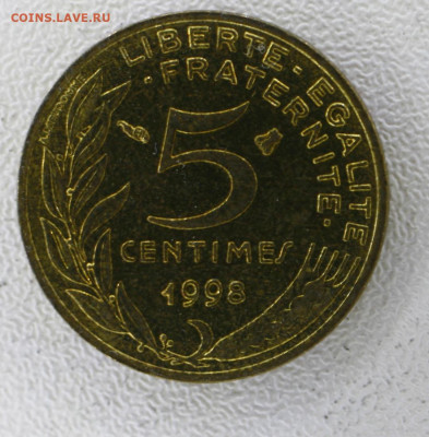 Франция 5 сантимов, 1998 с 10р до 08.01.23 22.00 - _MG_3228.JPG