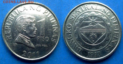 Филиппины - 1 писо 2011 года до 08.01 - Филиппины 1 писо, 2011