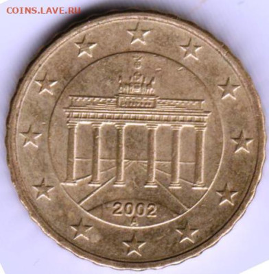 ГЕРМАНИЯ 10 евроцентов 2002 г. А до 09.01.23 г. в 23.00 - 008