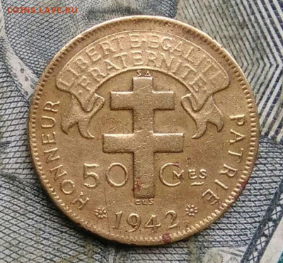 Французская Африка 50 сантимов 1942 года до 06.01.2023 - IMG_20230103_181226