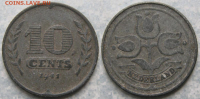 Нидерланды 10 центов 1941 до 10-01-23 в 22:00 - Нидерланды 10 центов 1941     190-к74-11187
