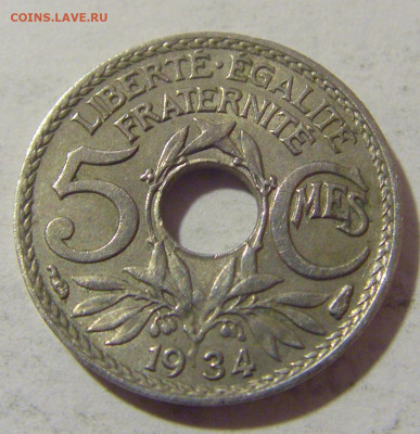 5 сантим 1934 Франция №1 11.01.23 22:00 М - CIMG8218.JPG
