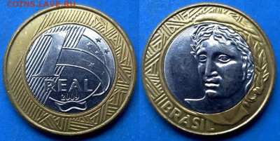 Бразилия - 1 реал 2009 года (БИМ) до 11.01 - Бразилия 1 реал, 2009