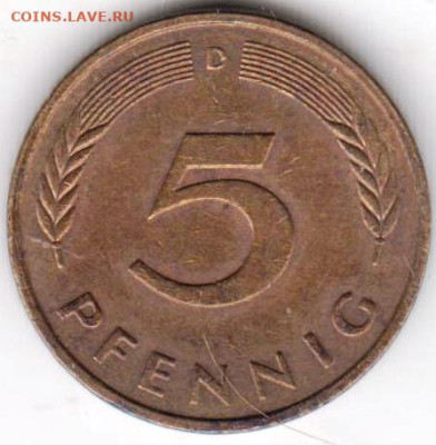 ФРГ 5 пфенниг 1984 г. D до 12.01.23 г. в 23.00 - 036