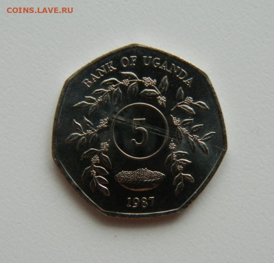 Уганда 5 шиллингов 1987 г. с рубля! до 12.01.23 - DSCN5868.JPG