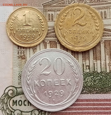 Погодовка СССР: 1к, 2к, 20к - 1929 ФИКС - 1929 1к,2к,20к Р  Дух