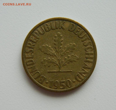 Германия 10 пфеннигов 1950 г."D" С рубля! до 12.01.23 - DSCN5882.JPG
