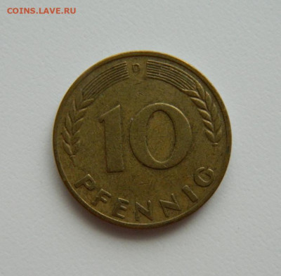 Германия 10 пфеннигов 1950 г."D" С рубля! до 12.01.23 - DSCN5883.JPG