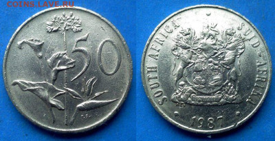 ЮАР - 50 центов 1987 года (крупная) до 13.01 - ЮАР 50 центов, 1987