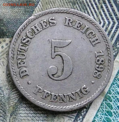 Германия 5 пфеннигов 1898 двор F до 11.01.2023 - IMG_20230107_224334