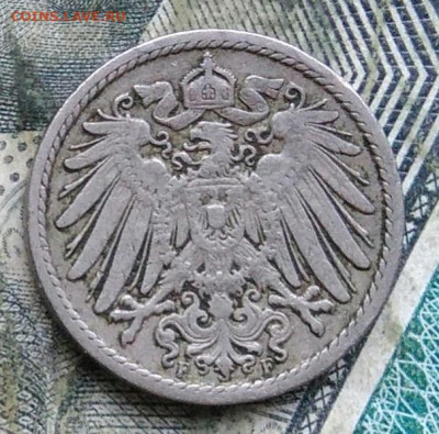 Германия 5 пфеннигов 1898 двор F до 11.01.2023 - IMG_20230107_224349