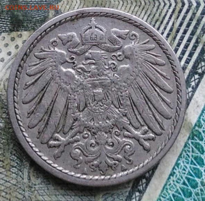Германия 5 пфеннигов 1911 двор A до 11.01.2023 - IMG_20230107_185755