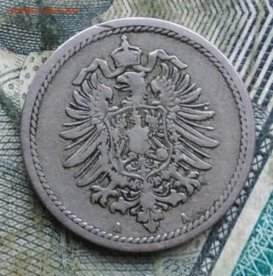 Германия 5 пфеннигов 1889 двор A до 11.01.2023 - IMG_20230107_175427