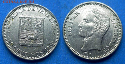 Венесуэла - 50 сентимо 1965 года до 13.01 - Венесуэла 50 сентимо, 1965