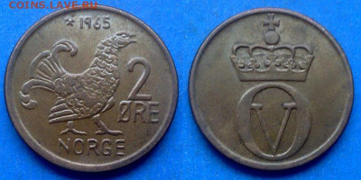 Норвегия - 2 эре 1965 года (Фауна) до 13.01 - Норвегия 2 эре, 1965